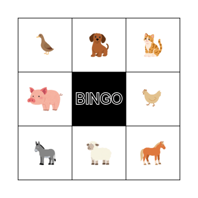 Animal bingo Card