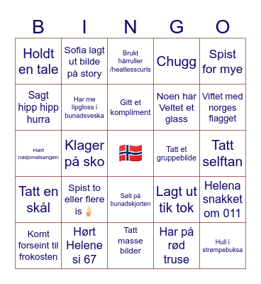 17 mai binggoo!!🇳🇴 Bingo Card