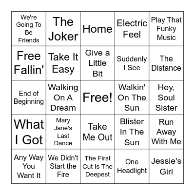 R3 & R4 | Road Trip Mix Bingo Card