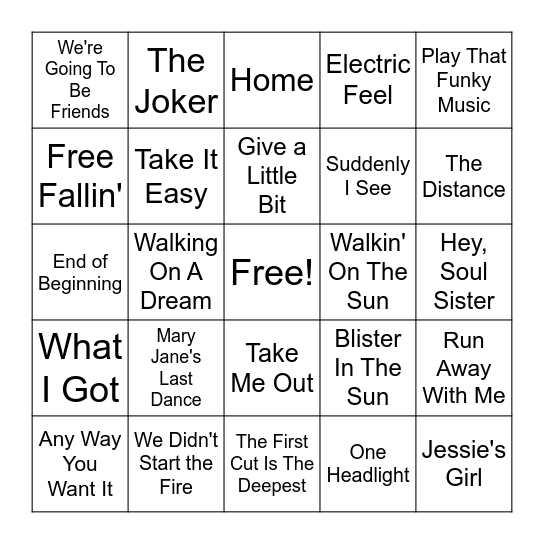 R3 & R4 | Road Trip Mix Bingo Card