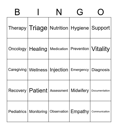 HAPPY NURSES WEEK Bingo Card