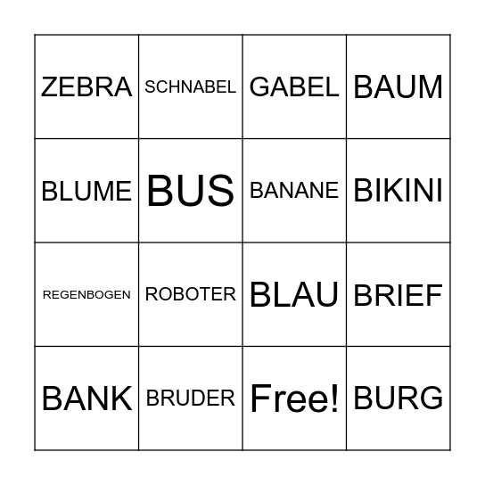BINGO Card