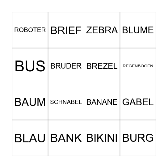 BINGO Card