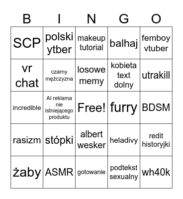 short bingo dusta Bingo Card