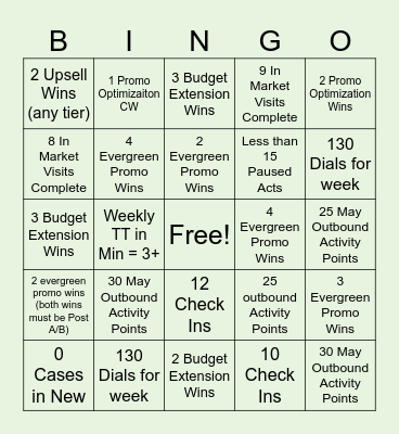 Big Dills Bingo 5.18-5.21 Bingo Card