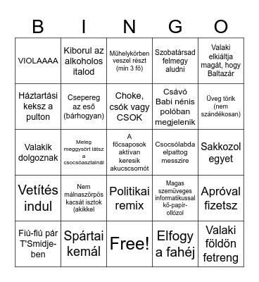 Estike Bingo Card