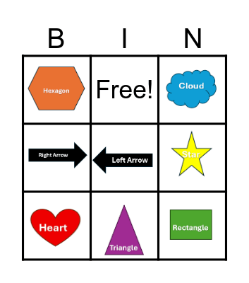 Shapes BINGO Card