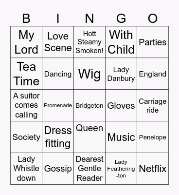 Bridgeton Ladies Tea Bingo Card