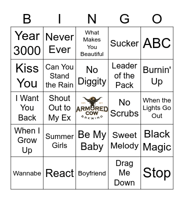 Boys vs. Girls Bingo Card