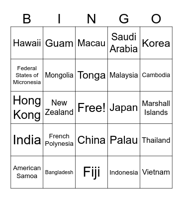 AAPI Bingo Card