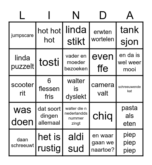 walter maijer Bingo Card