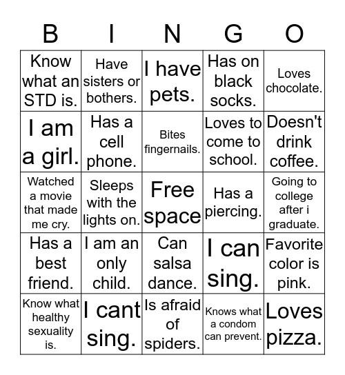 IAMME Bingo Card