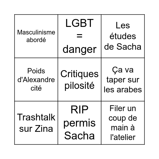 WE Bingo Card