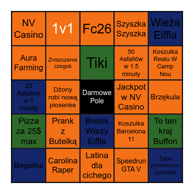Bingo Zielona Szkoła 25/26 Bingo Card