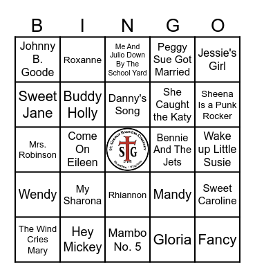 STG MUSIC BINGO - SAY MY NAME Bingo Card