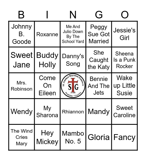 STG MUSIC BINGO - SAY MY NAME Bingo Card