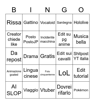 Lollo Bingo Card