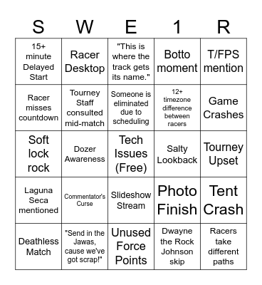 Tourney 2026 Bingo Card