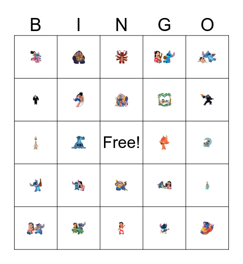 Lilo and Stitch Bingo! Bingo Card