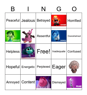 Inside Out Bingo Card