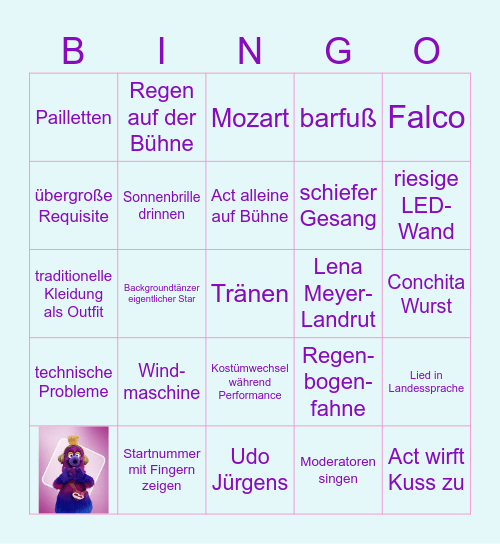 ESC Bingo Card