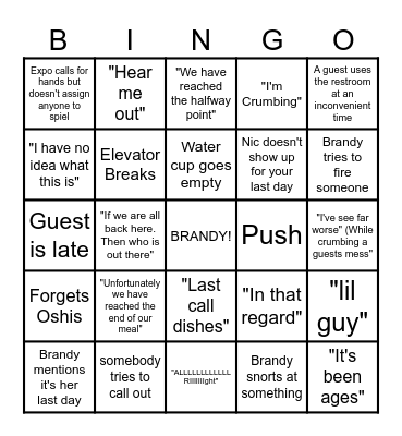 BINGO Card