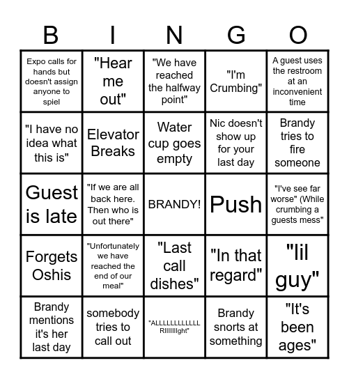 BINGO Card