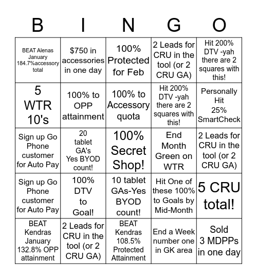 Feb BINGO for powerBEATs-BLACKOUT!  Bingo Card