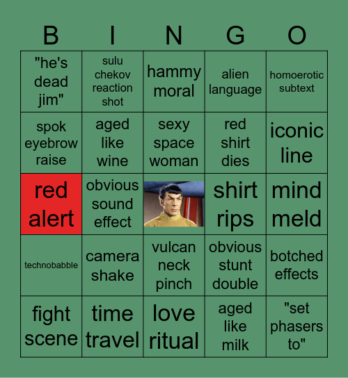 Star Trek Bingo Card