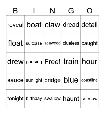 UFLI up to 94 Bingo Card