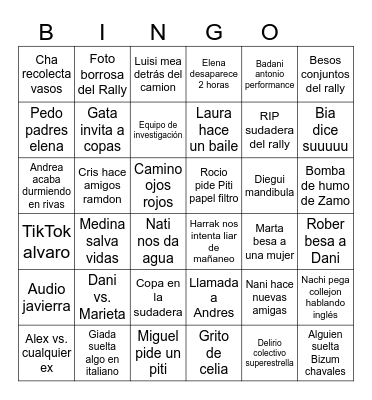 FIESTAS 2026 RALLY Bingo Card
