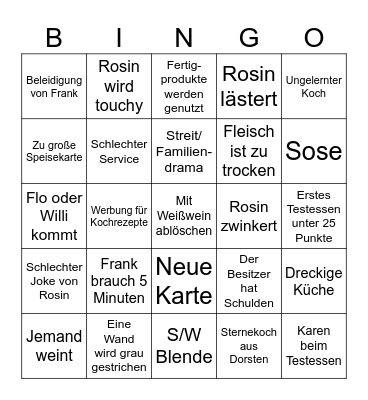 Frank Rosin Bingo Julia Edition Bingo Card