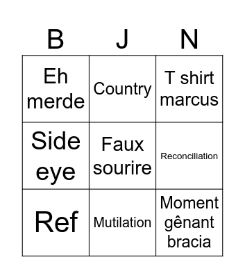 Bingo sans titre Bingo Card