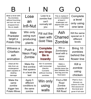 Reflourished Challenge Bingo (Solo play) Bingo Card