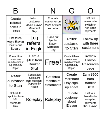 Elavon Bingo Card