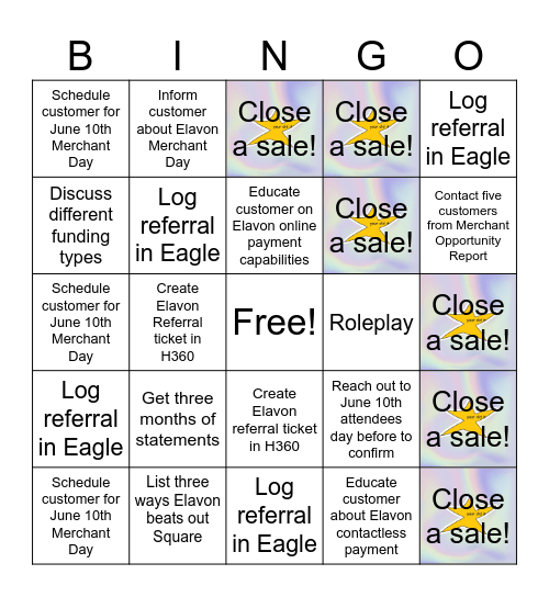 E L A V O N Bingo Card
