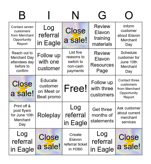 Elavon Bingo Card