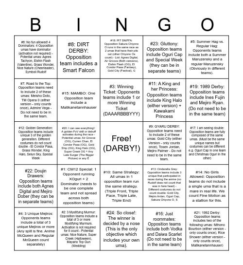 CM13 BINGO Card