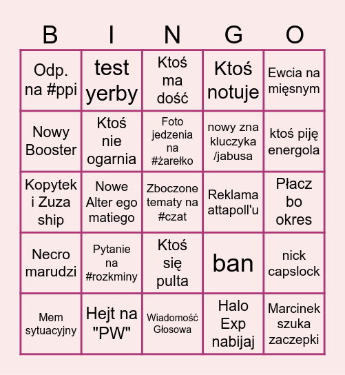 15.05 Bingo Card