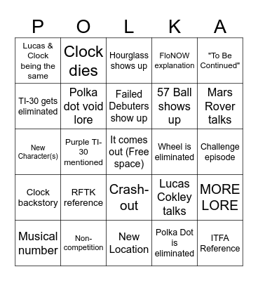ITFT BINGOOOO Bingo Card