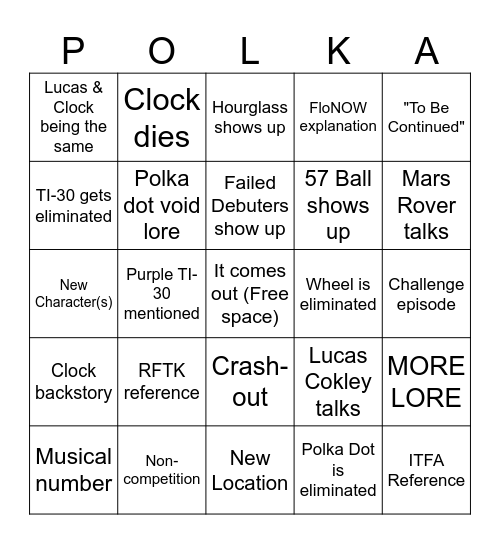 ITFT BINGOOOO Bingo Card