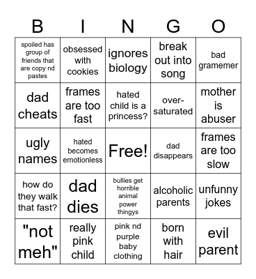 gacha life bingo Card
