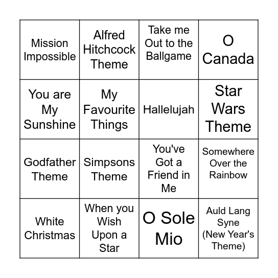 Bingo Card