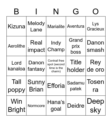 Future Ikusei Bingo Card