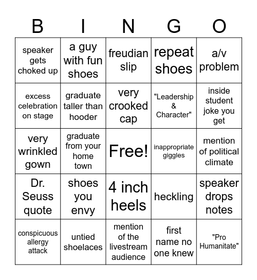 Hooding Bingo 2026 Bingo Card