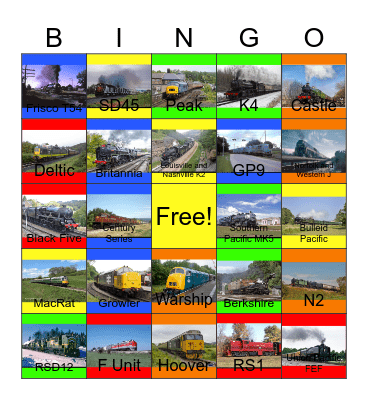 Vintage Locomotives can pull passengers and goods and give children rides one day Bingo Card