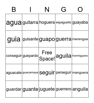 Bingo Card