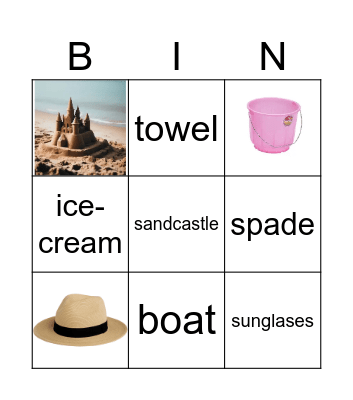 At the Beach Bingo Card