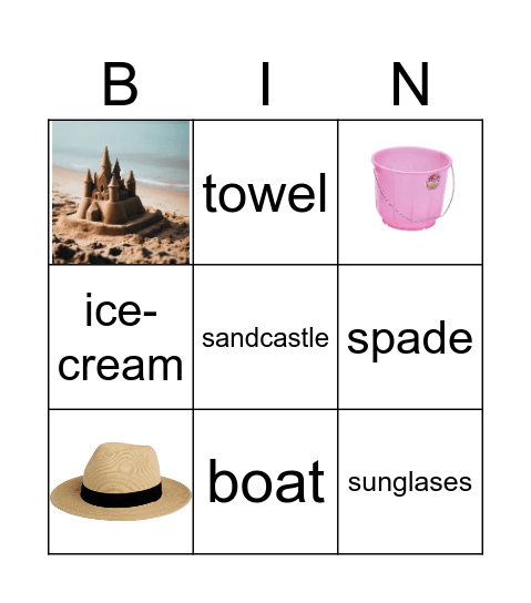 At the Beach Bingo Card