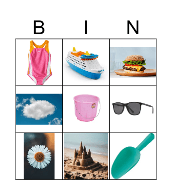 At the Beach Bingo Card
